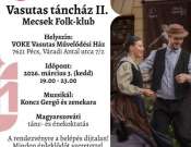 Vasutas táncház a Mecsek Táncegyüttessel a VOKE Vasutas Művelődési Házban