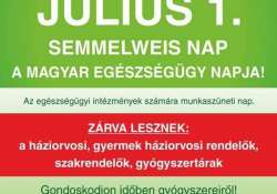 Július 1 - Az egészségügy napja