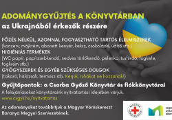 Adománygyűjtés a könyvtárban