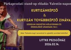 Párkapcsolati stand-up előadás Valentin-napon: tedd az élményt a fa alá!