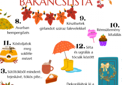 Benne vagyunk az őszben, itt a bakancslistánk, nehogy valami kimaradjon!
