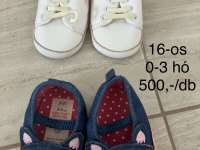 16-os és 0-3 hó baba cipő 