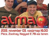 Alma rajongók figyelem: november 3-án lemezbemutató koncert!