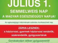Július 1 - Az egészségügy napja