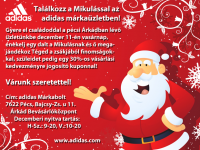 December 11-én az adidas Márkaboltba is ellátogat a Mikulás!