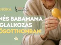 Zenés baba-mama foglalkozás idősotthonban, Pécsen