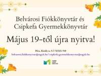 Újranyit a Csorba Győző Könyvtár Belvárosi Fiókkönyvtár és Csipkefa Gyermekkönyvtára