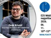 Deák Kristóf Oscar díjas filmrendező nyitott mesterkurzusa a pontPécs Fesztiválon