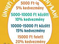 Érdemes nálunk beszerezni a karácsonyi ajándékokat, mert december 13-tól 17-ig (szerdától vasárnapig) akcióval készülünk Érdemes nálunk beszerezni a karácsonyi ajándékokat, mert december 13-tól 17-ig (szerdától vasárnapig) akcióval készülünk