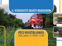 Nyárindító vasúti roadshow a Pécsi Vasutállomáson