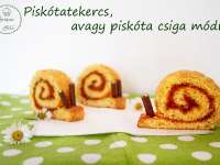 Piskótatekercs, avagy piskóta csiga módra Piskótatekercs, avagy piskóta csiga módra