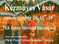 Zenés adventi kézműves vásár a PKK Apáczai Művelődési Házban Zenés adventi kézműves vásár a PKK Apáczai Művelődési Házban