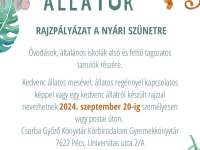 Mesés állatok- Rajzpályázat a nyári szünetre