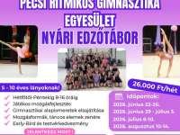 A Pécsi Ritmikus Gimnasztika Egyesület Nyári edzőtábora 2026