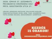 Rokonália - nyárköszöntő esemény gyerekjátszóval Pécsbányán Rokonália - nyárköszöntő esemény gyerekjátszóval Pécsbányán