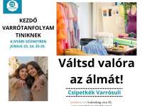 Kezdő varrótanfolyam Tiniknek Pécsen nyári szünetben