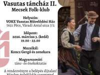 Vasutas táncház a Mecsek Táncegyüttessel a VOKE Vasutas Művelődési Házban