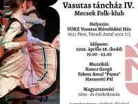 Vasutas Táncház IV. Mecsek Folk Klub a VOKE Vasutas Művelődési Házban