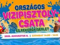 Országos vízipisztoly csata - Rekordkísérlet a Harkányi Gyógyfürdőben